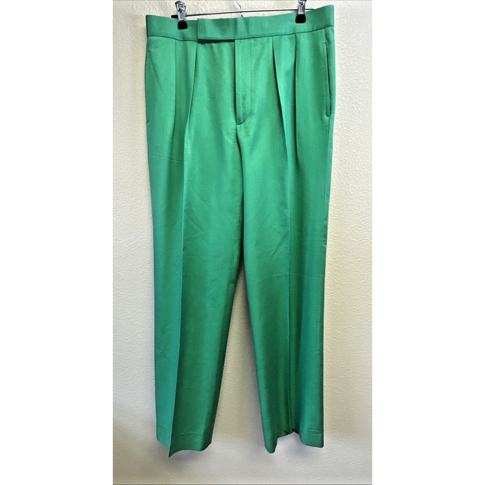Ralph Lauren VTG Purple Label Green Pleated Front Size 10 Pants Timeless Quality